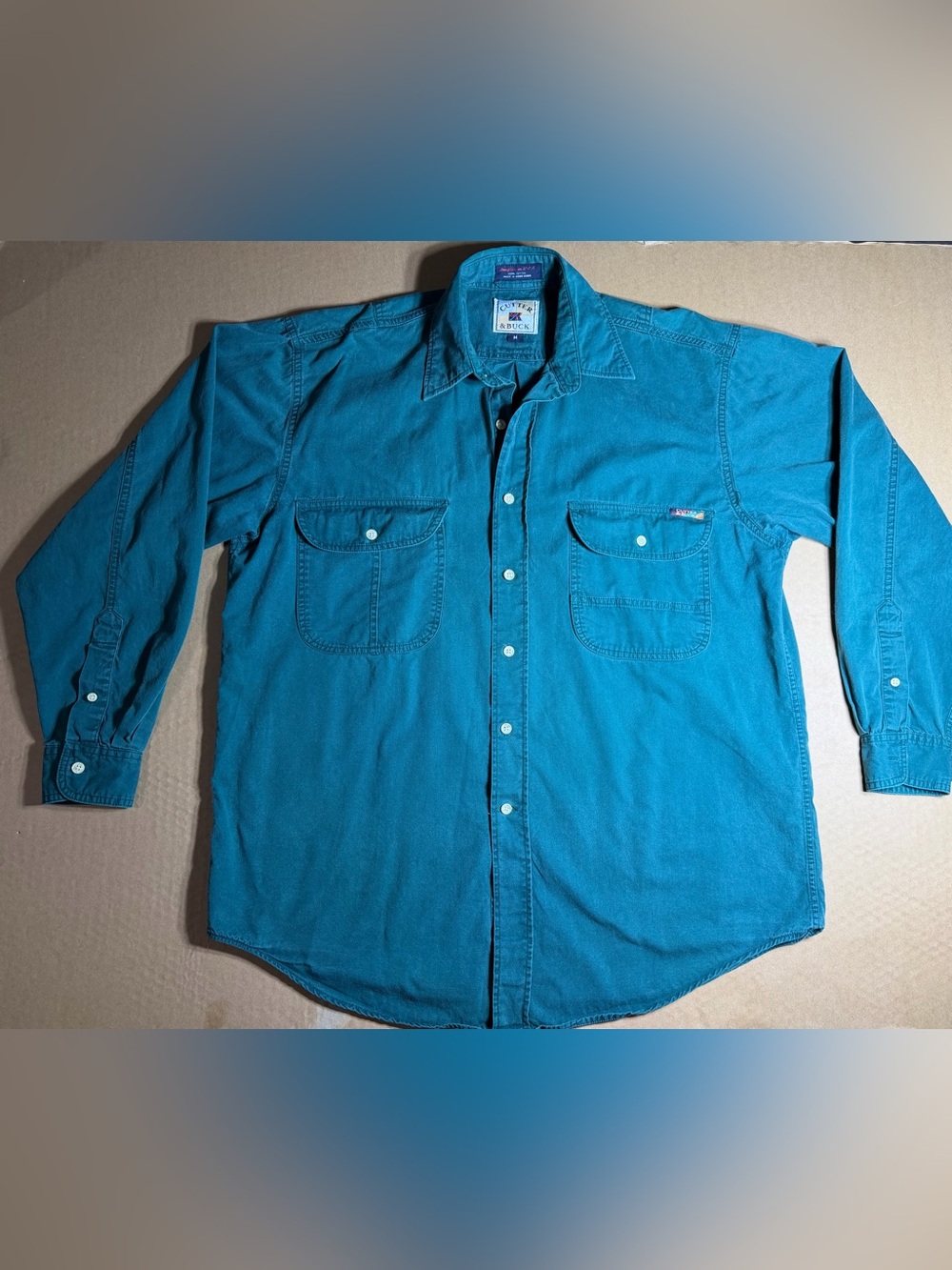 VINTAGE Cutter Buck 90s Shirt Men’s M Button Down Green
